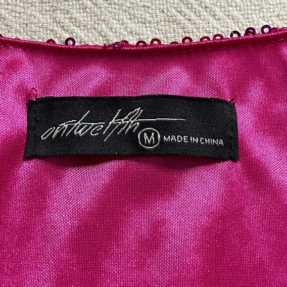 OnTwelfth Pink Sequin Gabrielle Barbie Mini Dress M - Picture 4 of 7